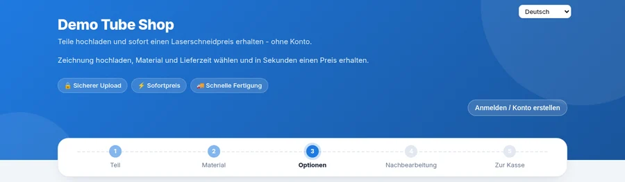 Storefront in German